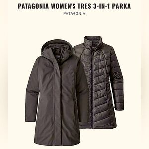 NWT Patagonia 
Tres 3-in-1 Parka - Women's in Black size XS